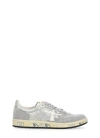 Premiata Leather Sneakers With Rubber Sole In Grey