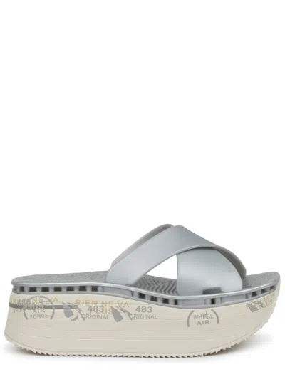 PREMIATA SILVER SOLID MOURA SANDALS