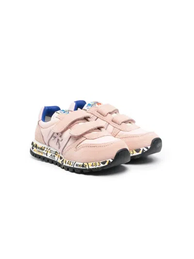 Premiata Kids' Skyb Graphic-print Low-top Suede Sneakers In Pink