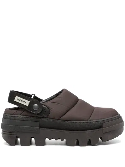 Premiata Slingback Padded Mules In Brown