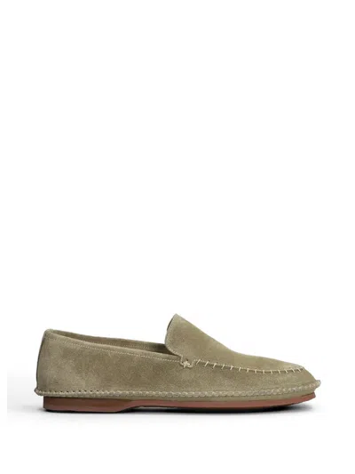 Premiata Slip-on Suede Loafers In Green
