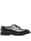 Premiata Round Toe Leather Callo Derby Shoes In Black