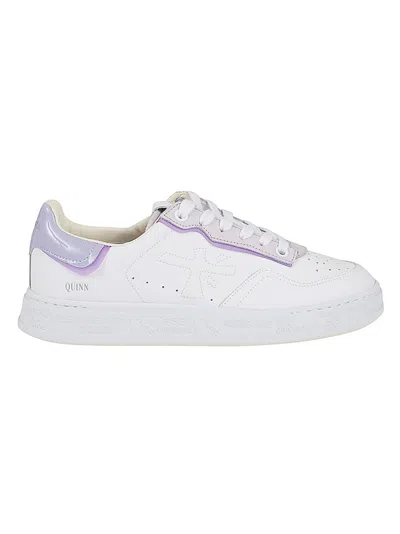 Premiata Smooth Leather Sneakers With White