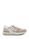 Premiata Sporty Sneakers With Smooth And Textured Materials In White
