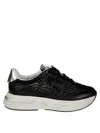 Premiata Mesh Panel Sneakers Metallic Accent In Black