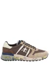 Premiata Low-top Sneakers With Suede And Smooth Texture Details In Multi
