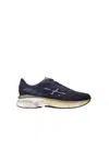 Premiata Navy Blue Suede Sneakers With Gradient Midsole And Logo Detail In Blue