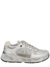 Premiata Chic Silver Sneakers With Textured Upper And Chunky Sole In White