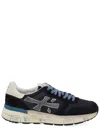 Premiata Layered White And Grey Sneakers With Sculpted Sole In Multi