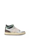 Premiata Hi-top Sneakers In Bianco Argento Tiffany