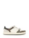 Premiata Low-top Sneaker With Spotted Animal Print And Textured Sole In Multi