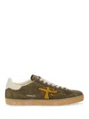 Premiata Low-top Sneakers In Soft Olive Calf Leather In Green