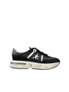 Premiata Contemporary Calf Leather Sneakers With Chunky Sole In Black