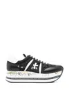 Premiata Beth Sneakers In Black Leather And Fabric In Black