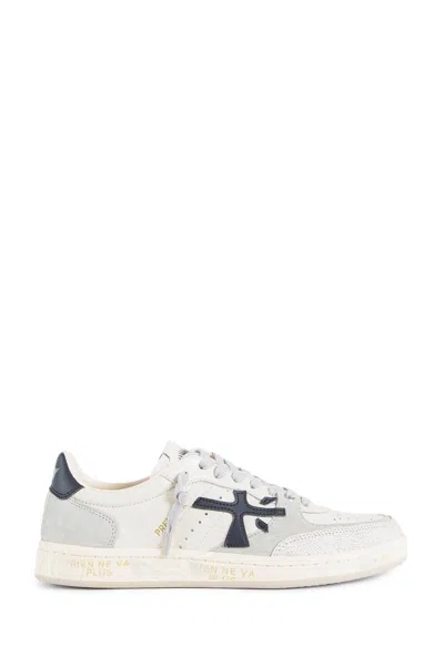Premiata Bskt Clay 7617 Leather Sneakers In Blue