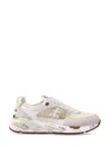Premiata Bianco Sneakers With Textured Blend