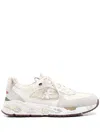 Premiata Bianco Sneakers With Textured Blend