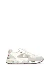 Premiata Bianco Sneakers With Textured Blend