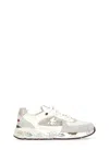 Premiata Bianco Sneakers With Textured Blend