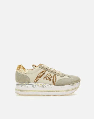 Premiata Sneakers In Gold