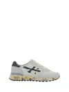 Premiata Paneled Round Toe Sneakers With Contrasting Sole