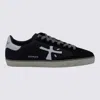 Premiata Black Leather Steven Sneakers In Animal Print