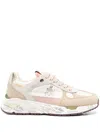 Premiata Mase Sneakers In Beige Suede And Fabric In Beige