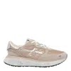 Premiata Low Top Sneakers With Mesh And Metallic In Beige