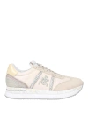 Premiata Conny Mix Materials Sneakers In Beige