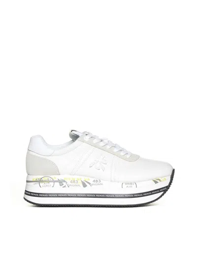 Premiata Sneakers In Beige/white