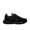 Premiata Casual Low Top Sneakers With Fabric Upper In Black