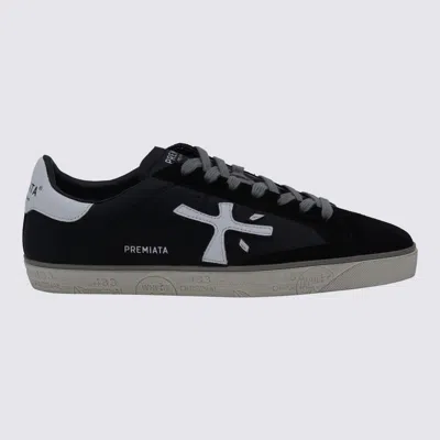 Premiata Black Leather Steven Sneakers