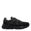 Premiata Casual Low Top Sneakers With Fabric Upper In Black