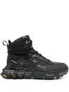 Premiata High-top Sneakers With Sole And Textured Accents In Black