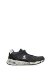 Premiata Contemporary Black Sneakers With Suede In Black