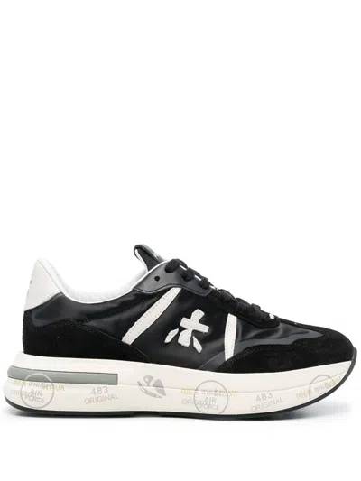 PREMIATA WHITE PREMIATA SNEAKERS BLACK