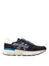 Premiata Casual Lace-up Sneakers Contrasting Sole In Blue
