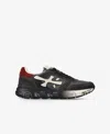 Premiata Casual Low Top Sneakers With Suede Accents In Brown