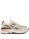 Premiata Layered Brown Sneakers With Suede In Brown