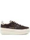 Premiata Suede Platform Sneakers In Brown