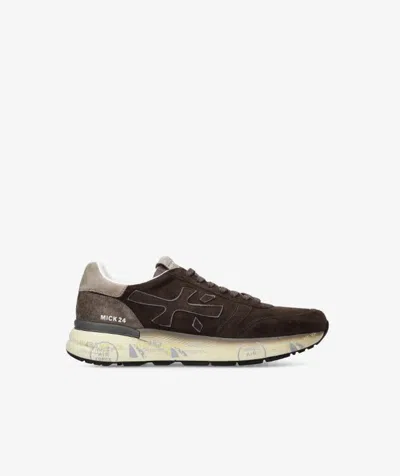 Premiata Mick Suede Leather Sneakers In Brown