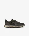 Premiata Modern Low Top Sneakers With Mesh Panels In Brown