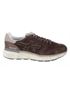 Premiata Casual Low Top Sneakers With Suede Upper In Brown