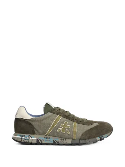 Premiata Sneakers Brown Trainers "lucy" In Green