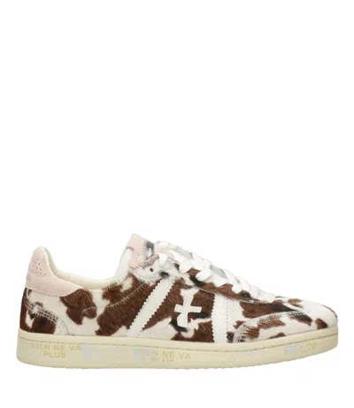 Premiata Sneakers Brown+white In Multi