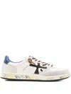Premiata Low Top Sneakers With Round Toe And Stitching In Multi
