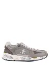 Premiata Mase 25 8017 Sneakers In Mesh And Suede In Dove Grey