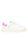 Premiata Leather Sneakers With Textured Upper In Fuchsia