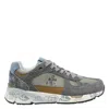 Premiata Suede-panel Lace-up Sneakers In Gray