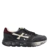 Premiata Casual Low Top Sneakers With Suede Accents In Gray